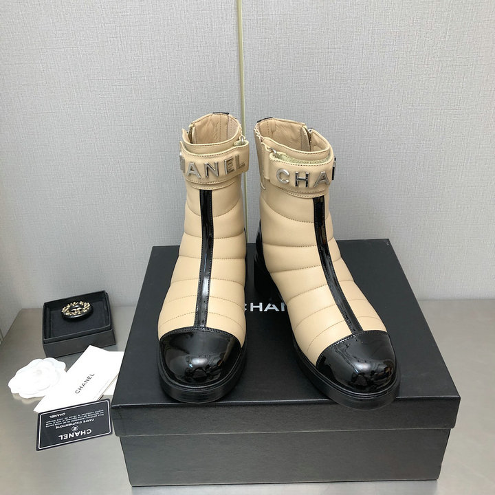 商品名称：シャネル CHANEL 26-CHJ22090　2022年秋冬最新入荷 ウィメンズ ショートブーツ ローヒールシューズ レディースシューズ カジュアルシューズ 靴 ジップクロージャー