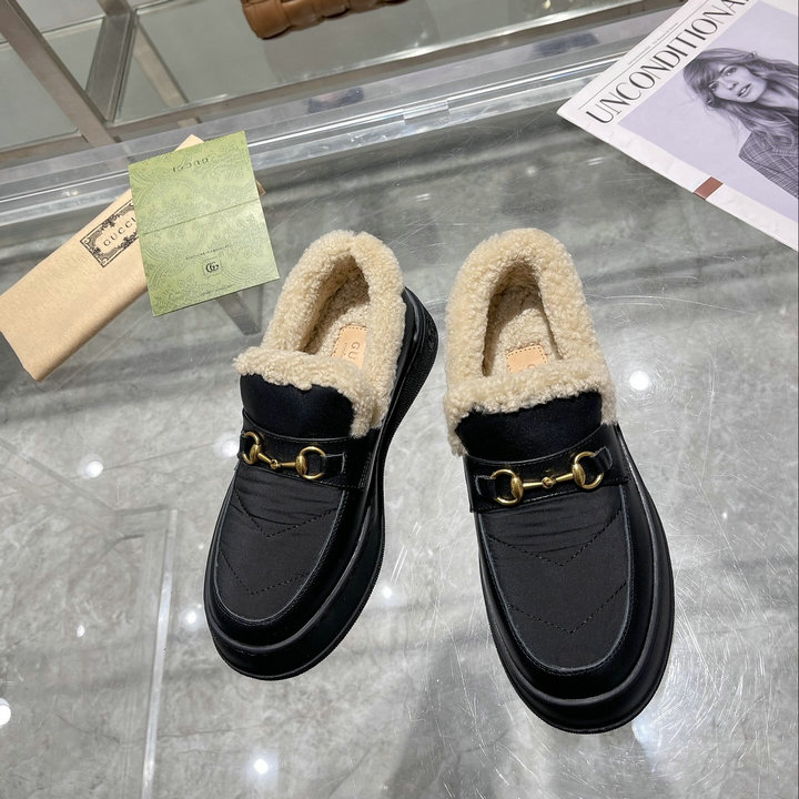 商品名称：グッチ GUCCI 26-GGJ22062B　2022年秋冬最新入荷 ローファーシューズ フラットシューズ スノーブーツ 暖かい レディースシューズ カジュアルシューズ 靴