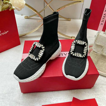 ロジェヴィヴィエ ROGER VIVIER 26-RVJ22008　2022年秋冬最新入荷 ソックスブーツ ショートブーツ 厚底シューズ レディースシューズ