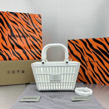 バレンシアガ BALENCIAGA 025-BA92227BS　2022年最新入荷 Mag ストラップ付き バスゲットバッグ トートバッグ ハンドバッグ 2way 斜め掛け ショルダーバッグ