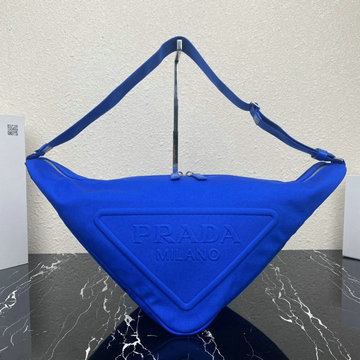 商品名称：プラダ PRADA 025-PD2VY007BLS　2022年最新作 トライアングル キャンパスバッグ 斜め掛け ショルダーバッグ クロスボディバッグ ファスナー開閉式