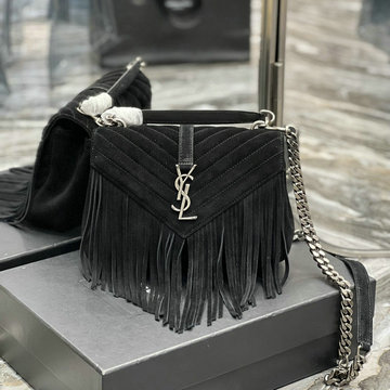 イヴサンローラン Saint laurent YSL 025-YSL392737BK　2022年最新入荷 カレッジ ミディアム チェーンバッグ 斜め掛け ショルダーバッグ クロスボディバッグ