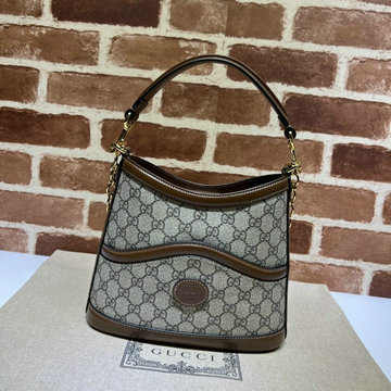 商品名称：グッチ GUCCI 057-GG696011BKF　2022年最新入荷 インターロッキングG ラージ ショルダーバッグ ホーボーバッグ トートバッグ ハンドバッグ 2way チェーン