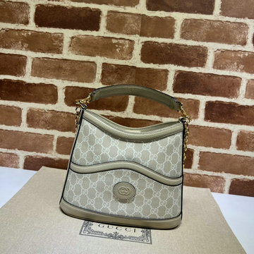 商品名称：グッチ GUCCI 057-GG696011BMB　2022年最新入荷 インターロッキングG ラージ ショルダーバッグ ホーボーバッグ トートバッグ ハンドバッグ 2way チェーン