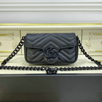 商品名称：グッチ GUCCI 057-GG699757QBK　2022年最新入荷 GGマーモント ベルトバッグ チェーンポーチ 斜め掛け ショルダーバッグ クロスボディバッグ レディースかばん
