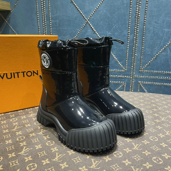 商品名称：ルイヴィトン LOUISVUITTON 26-LVJ22044　2022年秋冬最新入荷 スノードロップ ライン アンクルブーツ ショートブーツ フラットシューズ カジュアルシューズ