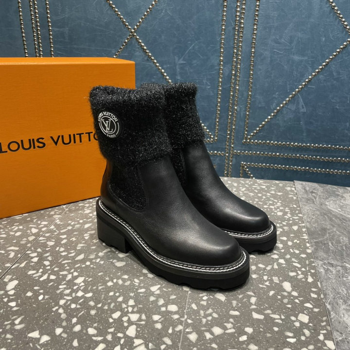 ルイヴィトン LOUISVUITTON 26-LVJ22045P　2022年秋冬最新入荷 スノーブーツ アンクルブーツ ショートブーツ フラットシューズ カジュアルシューズ
