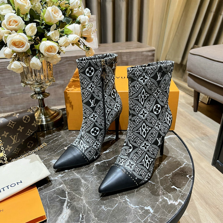 商品名称：ルイヴィトン LOUISVUITTON 26-LVJ22050M　2022年秋冬最新入荷 ミドルブーツ ハイヒールシューズ ピンヒール カジュアルシューズ レディースシューズ 靴
