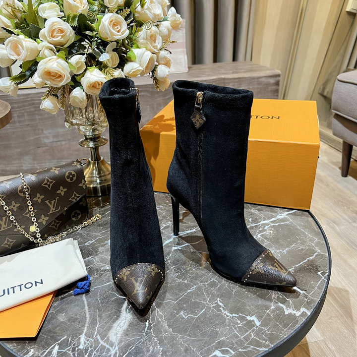 商品名称：ルイヴィトン LOUISVUITTON 26-LVJ22050RK　2022年秋冬最新入荷 ミドルブーツ ハイヒールシューズ ピンヒール カジュアルシューズ レディースシューズ 靴