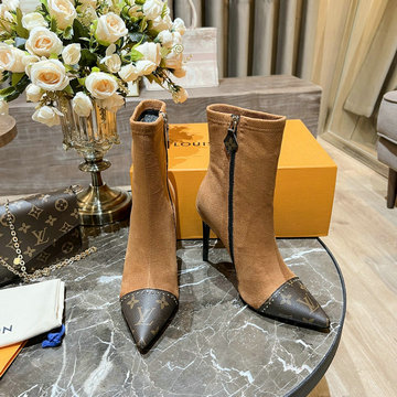 商品名称：ルイヴィトン LOUISVUITTON 26-LVJ22050RT　2022年秋冬最新入荷 ミドルブーツ ハイヒールシューズ ピンヒール カジュアルシューズ レディースシューズ 靴