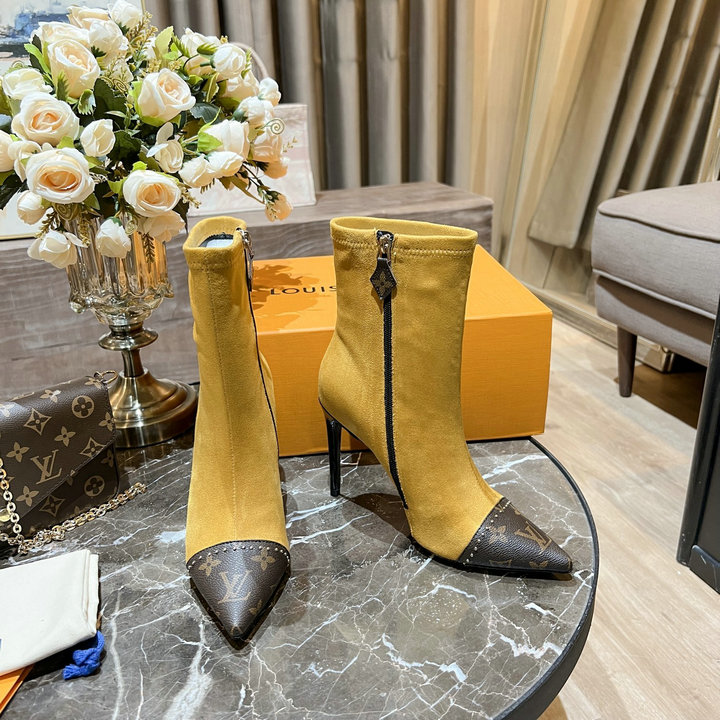 ルイヴィトン LOUISVUITTON 26-LVJ22050RY　2022年秋冬最新入荷 ミドルブーツ ハイヒールシューズ ピンヒール カジュアルシューズ レディースシューズ 靴