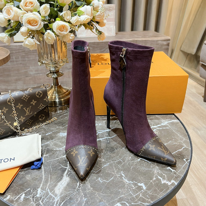 商品名称：ルイヴィトン LOUISVUITTON 26-LVJ22050RZ　2022年秋冬最新入荷 ミドルブーツ ハイヒールシューズ ピンヒール カジュアルシューズ レディースシューズ 靴