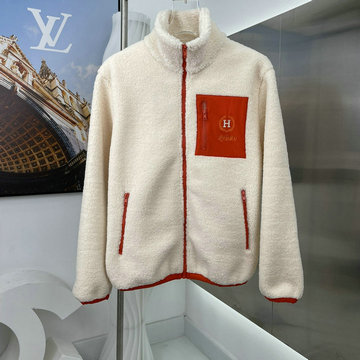 商品名称：エルメス HERMES MS-WTHE22001　2022年秋冬最新入荷 ボンバージャケット ファスナークロージャー ムートンコート 長袖 アウターコート ロングスリーブ トップスコート