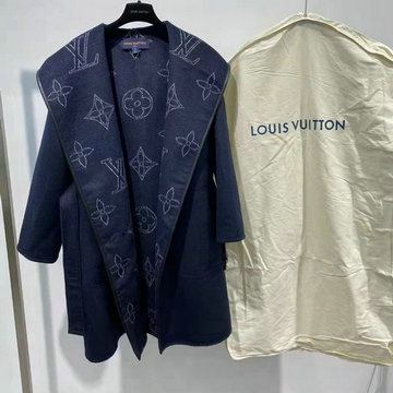 商品名称：ルイヴィトン LOUISVUITTON MS-WTLV22020　2022年秋冬最新入荷 リバーシブルマヒナモノグラムラップコート レギュラーフィット トップスコート フード付き