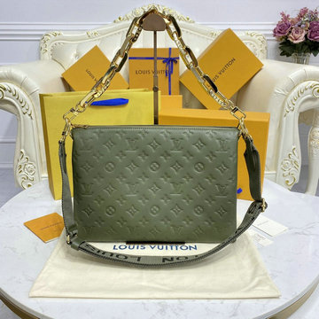 商品名称：ルイヴィトン LOUISVUITTON 057-M21281　2022年最新入荷 クッサン MM 斜め掛け ショルダーバッグ クロスボディバッグ ウィメンズバッグ ラムレザー