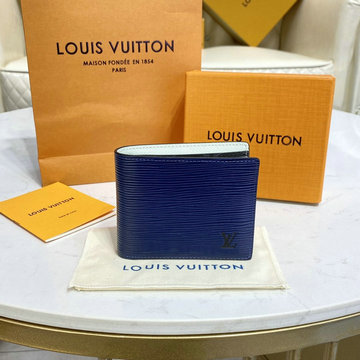 ルイヴィトン LOUISVUITTON 057-M81369　2022年最新入荷 ポルトフォイユ ミュルティプル 二つ折り短財布 ショートウォレット 札入れ カードポケット エピレザー
