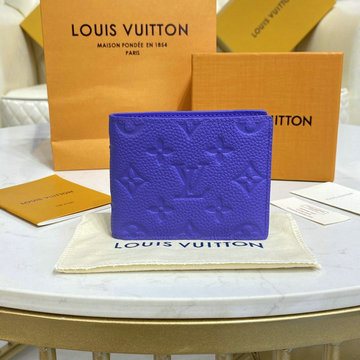 ルイヴィトン LOUISVUITTON 057-M81548　2022年最新入荷 ポルトフォイユ スレンダー 二つ折り短財布 ショートウォレット 札入れ カードポケット トリヨンレザー