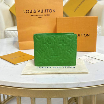 ルイヴィトン LOUISVUITTON 057-M81547G　2022年最新入荷 ポルトフォイユ スレンダー 二つ折り短財布 ショートウォレット 札入れ カードポケット トリヨンレザー
