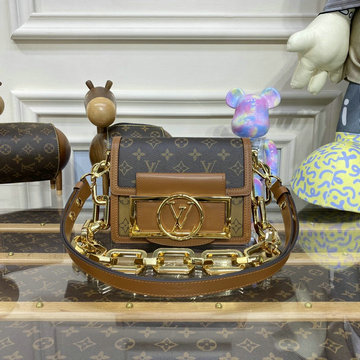 商品名称：ルイヴィトン LOUISVUITTON 057-M46538　2022年最新入荷 ドーフィーヌ 斜め掛け ショルダーバッグ LV ローズ フルオ カプセル コレクション クロスボディバッグ
