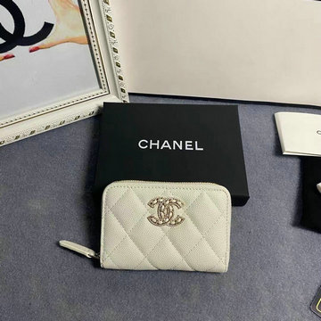 シャネル CHANEL CC-CH2738QJBS　2022年最新入荷 ジッピーウォレット ショートウォレット コインケース ファスナー短財布 カードケース キャビアスキン