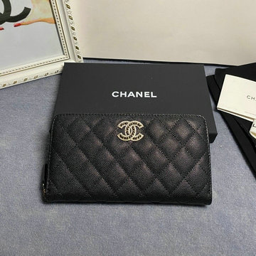 シャネル CHANEL CC-CH2739QBK　2022年最新入荷 ジッピーウォレット ロングウォレット ファスナー長財布 カードケース 小銭入れ キャビアスキン