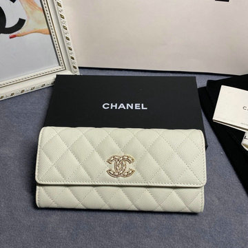 シャネル CHANEL CC-CH2740QBS　2022年最新入荷 二つ折り長財布 ロングウォレット カード入れ 小銭入れ コインケース キャビアスキン