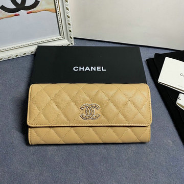 シャネル CHANEL CC-CH2740QXS　2022年最新入荷 二つ折り長財布 ロングウォレット カード入れ 小銭入れ コインケース キャビアスキン