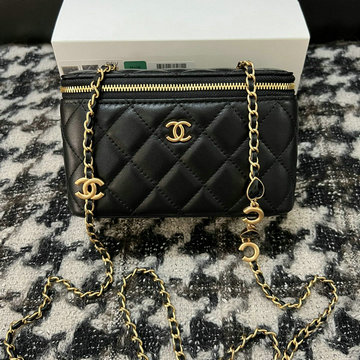 シャネル CHANEL CC-CH3120BK　2022年最新入荷 ヴァニティー ケース チェーンポーチ 斜め掛け ショルダーバッグ クロスボディバッグ レディースかばん 化粧かばん