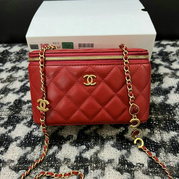 シャネル CHANEL CC-CH3120RD　2022年最新入荷 ヴァニティー ケース チェーンポーチ 斜め掛け ショルダーバッグ クロスボディバッグ レディースかばん 化粧かばん