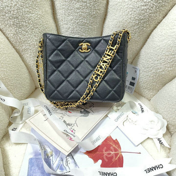 シャネル CHANEL CC-CH3223QBK　2022年最新入荷 スモールバッグ 斜め掛け ショルダーバッグ クロスボディバッグ キャビアスキン