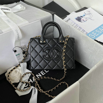 シャネル CHANEL CC-CH3344BK　2022年最新入荷 スモール ヴァニティー ケース トートバッグ 2way 斜め掛け ショルダーバッグ クロスボディバッグ 化粧かばん