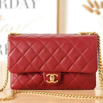 シャネル CHANEL CC-CH3609RD　2022年最新入荷 フラップバッグ チェーンポーチ 斜め掛け ショルダーバッグ レディースかばん ラムスキン