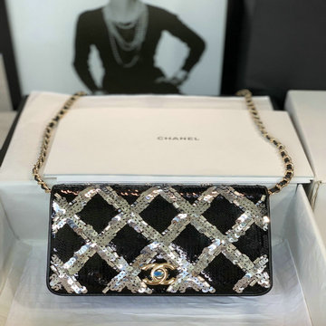 シャネル CHANEL CC-CH33814XBK　2022年最新入荷 クラシック チェーンウォレット 斜めがけ ショルダーバッグ フラップバッグ