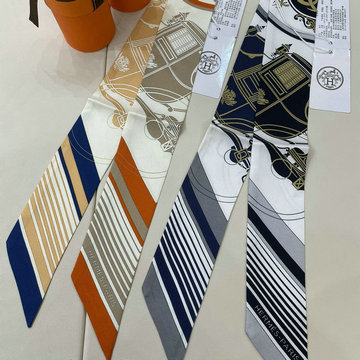エルメス HERMES AN-FDHE22005　2022年最新入荷 ツイリー ミッツァ スカーフ シルク バンドゥ マフラー ヘアバンド バッグバンド
