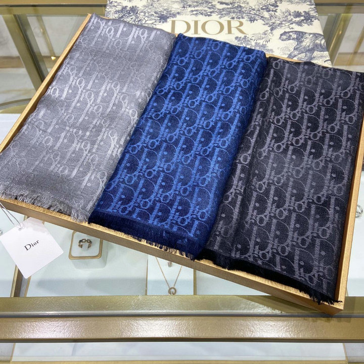 クリスチャンディオール CHRISTIAN DIOR AN-WJCD22013　2022年最新入荷 モノグラム ロング スカーフ マフラー ストール ショール カシミヤ