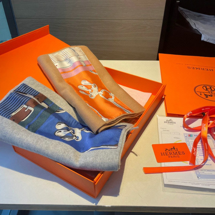 エルメス HERMES AN-WJHE22012　2022年最新入荷 ロングスカーフ マフラー ストール ショール カシミヤ