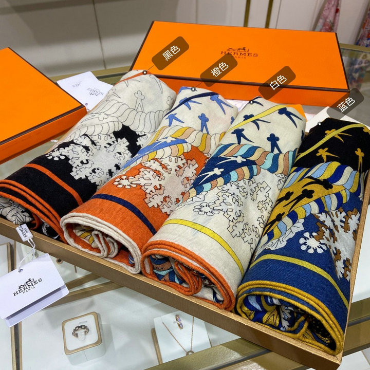 商品名称：エルメス HERMES AN-WJHE22015　2022年最新入荷 スクエアスカーフ マフラー ストール ショール カシミヤ