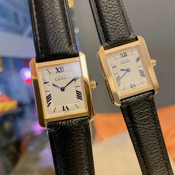 カルティエ CARTIER ZX-CAT22008P　2022年最新入荷 タンク ウォッチ カップル式 腕時計 時計 本革ベルト スイス製ムーブメント 男女兼用