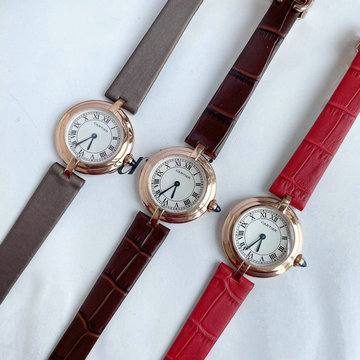 カルティエ CARTIER ZX-CAT22009WJ　2022年最新入荷 VERMEIL レディース ウォッチ 女性用 腕時計 時計 本革ベルト クォーツムーブメント