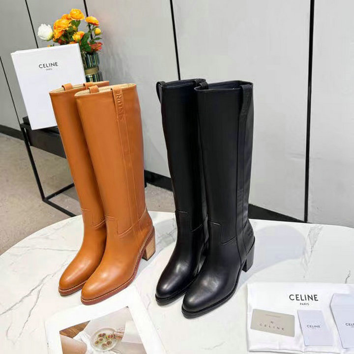 セリーヌ CELINE MS-CEJ22007　2022年秋冬最新入荷 ハイブーツ 厚底ブーツ ローヒール レディースシューズ ラウンドトゥ カジュアルシューズ