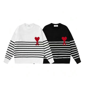 商品名称：アミ パリス Ami Paris JS-MYAM22002　2022年最新入荷 DE COEUR クルーネック セーター ロングスリーブ セーター ウールニット カジュアル トップス 長袖