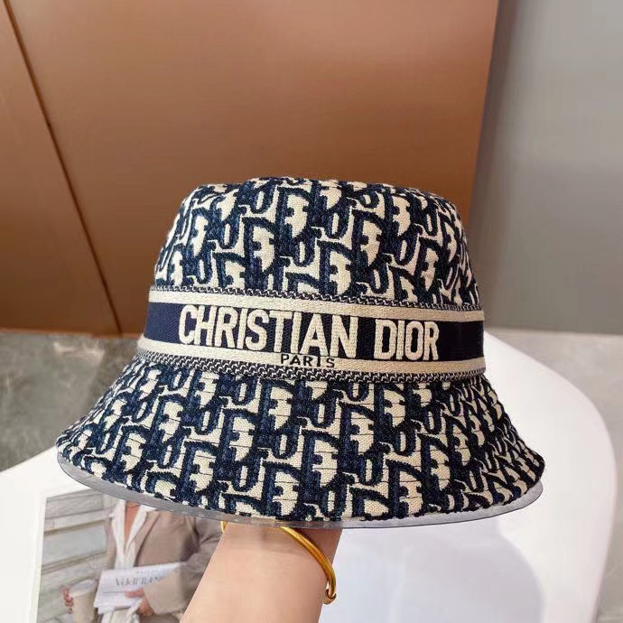 クリスチャンディオール CHRISTIAN DIOR AN-MZCD22017H　2022年最新入荷 D-OBLIQUE D-オブリーク ボブハット 日焼け止め 帽子刺繍入りバンド付き 短めのブリム