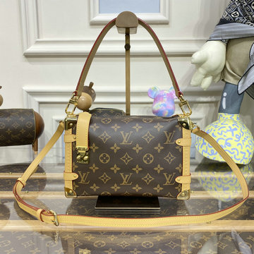 商品名称：ルイヴィトン LOUISVUITTON 057-M46358　2022年最新入荷 サイド トランク PM トートバッグ 2way 斜め掛け ショルダーバッグ クロスボディバッグ