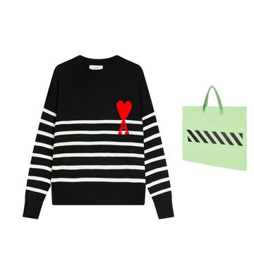 商品名称：アミ パリス Ami Paris JS-MYAM22001　2022年最新入荷 DE COEUR クルーネック セーター ロングスリーブ セーター ウールニット カジュアル トップス 長袖