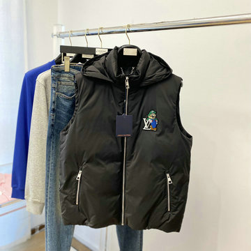 商品名称：ルイヴィトン LOUISVUITTON JS-YFLV22003　2022年秋冬最新入荷 パファーコート ノースリーブ バストダウン フーディー ダウンジャケット 暖かい 防寒 トップスコート