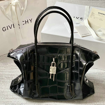 ジバンシー GIVENCHY JS-GV220354EBK　2022年最新入荷 アンティゴナ ロック ソフト トートバッグ ハンドバッグ 肩掛け ショルダーバッグ クロコ柄