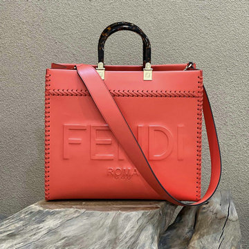 フェンディ FENDI 168-FD8535FH　2022年最新入荷 サンシャイン ミディアム ショッパーバッグ トートバッグ ハンドバッグ 2way ショルダーバッグ キャンパス 刺繍 バッグ