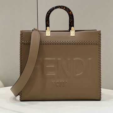 フェンディ FENDI 168-FD8535HS　2022年最新入荷 サンシャイン ミディアム ショッパーバッグ トートバッグ ハンドバッグ 2way ショルダーバッグ キャンパス 刺繍 バッグ