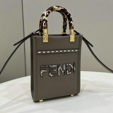 フェンディ FENDI 168-FD8376ASH　2022年最新入荷 サンシャイン ショッパー スモール トップハンドルバッグ トートバッグ 2way ショルダーバッグ クロスボディバッグ