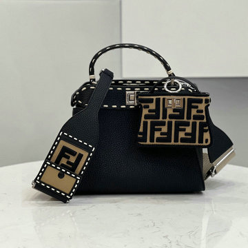 フェンディ FENDI 168-FD8522BK　2022年最新入荷 ピーカブー トートバッグ トップハンドルバッグ ハンドバッグ 2way 斜め掛け ショルダーバッグ クロスボディバッグ